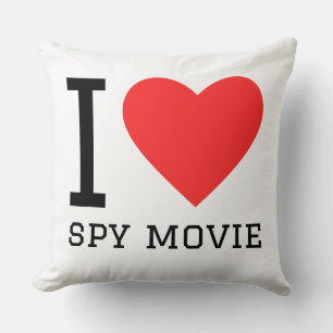 I love spy movies throw pillow