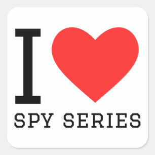 I love spy series square sticker