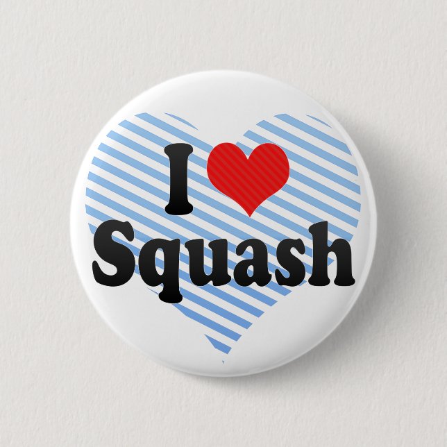 I Love Squash 2 Inch Round Button (Front)