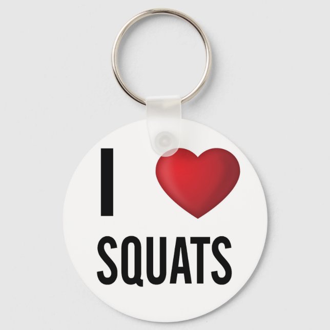 I love squats keychain (Front)