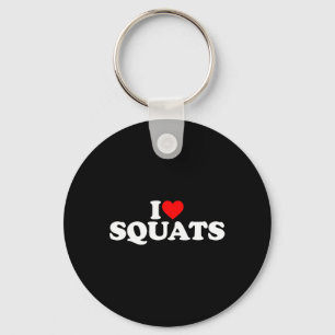 I Love Squats Workout Gym Keychain