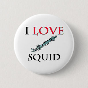 I Love Squid 2 Inch Round Button