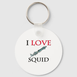 I Love Squid Keychain