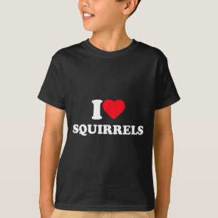 I Love Squirrels Heart Animal Lover  T-Shirt