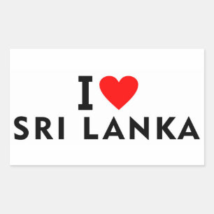 I love Sri Lanka country like heart travel tourism Sticker