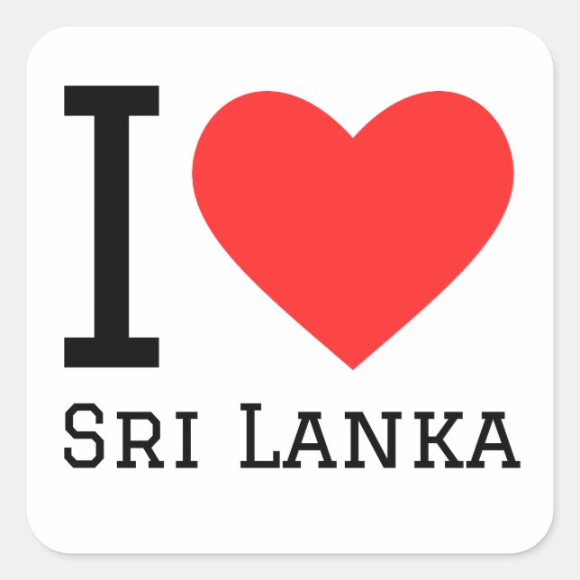I love Sri Lanka  Square Sticker (Front)