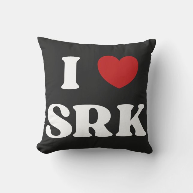 I love SRK - I Love Shahrukh Khan Throw Pillow (Front)