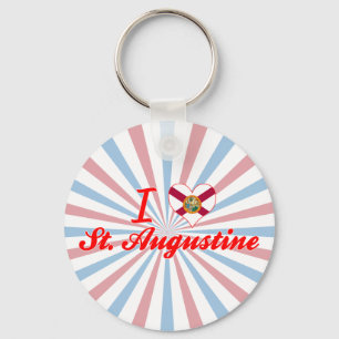 I Love St. Augustine, Florida Keychain