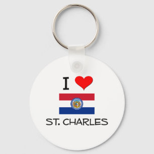 I Love St. Charles Missouri Keychain