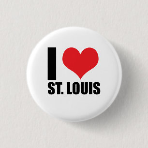 I love St. Louis 1 Inch Round Button