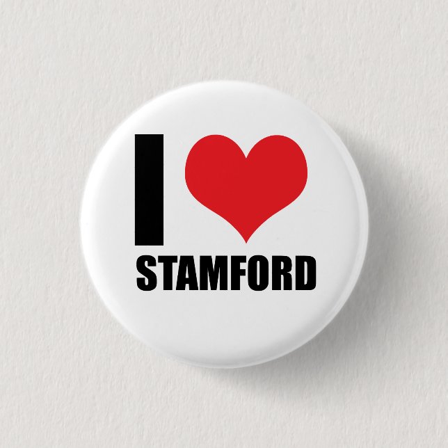 I love Stamford 1 Inch Round Button (Front)