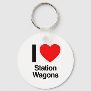i love station wagons keychain