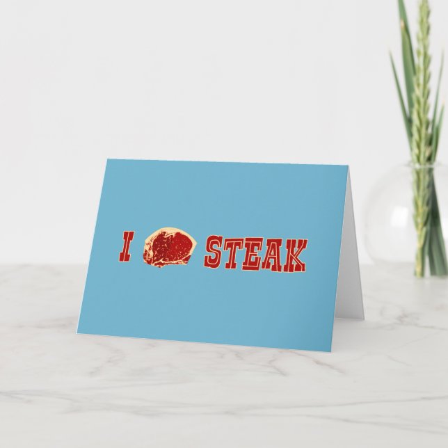 I Love Steak Card (Front)