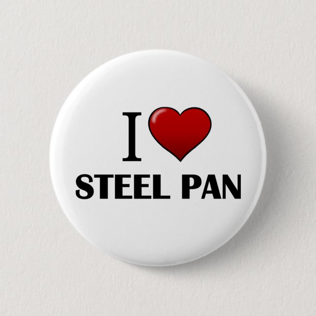 I Love Steel Pan Button (Front)