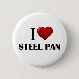 I Love Steel Pan Button