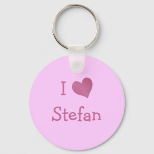 I Love Stefan Keychain