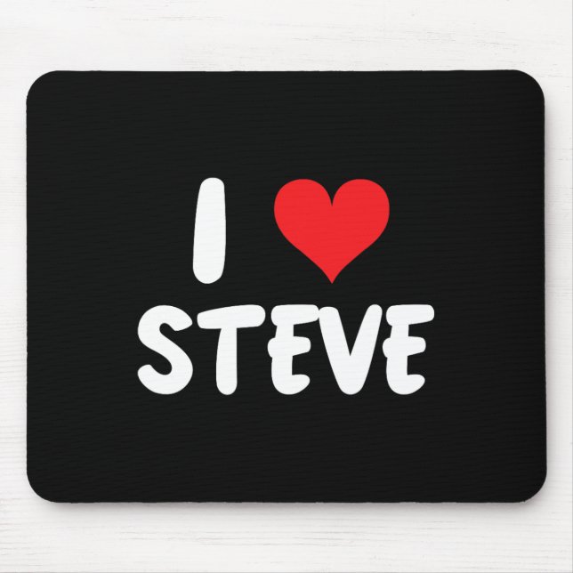 I Love Steve - Heart - Name  Mouse Pad (Front)