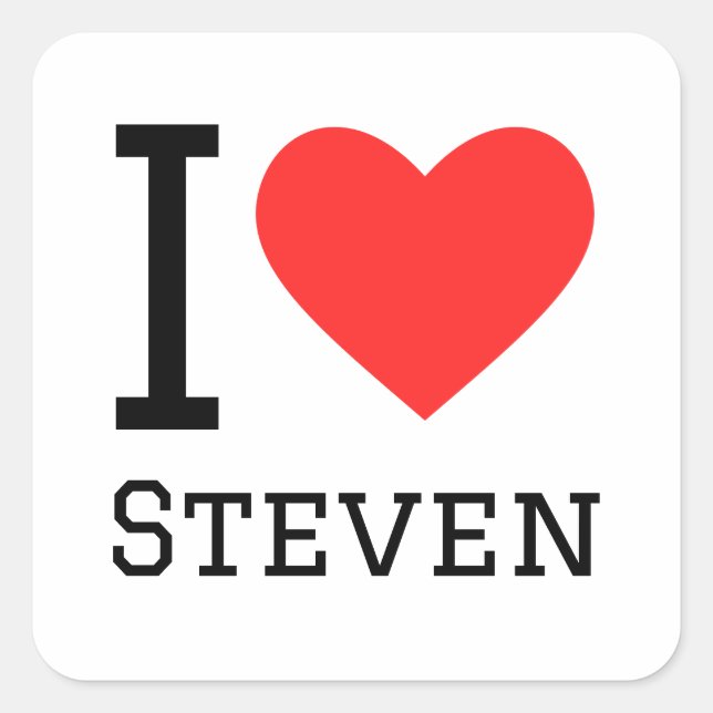 I love steven square sticker (Front)
