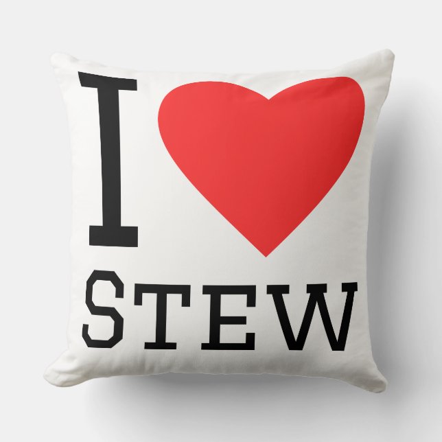 I love stew throw pillow (Front)