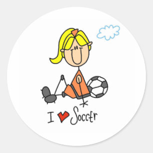 I Love Sticker Soccer Figure