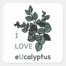 I LOVE Sticker Ucalyptus