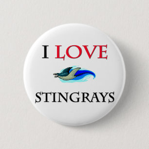 I Love Stingrays 2 Inch Round Button