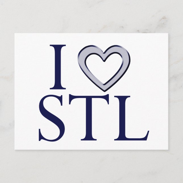 i love STL Postcard (Front)