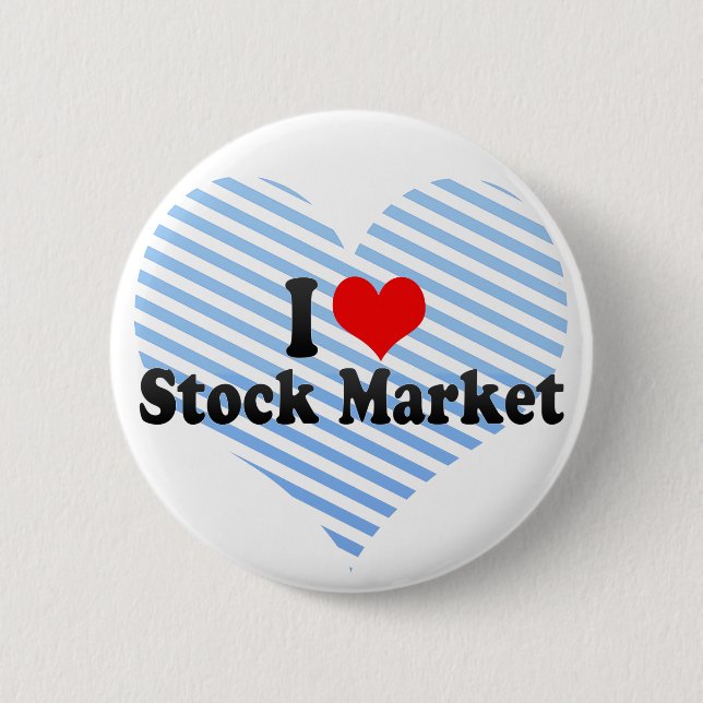 I Love Stock Market 2 Inch Round Button (Front)
