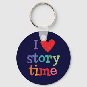 I Love Storytime T-Shirts & Gifts Keychain