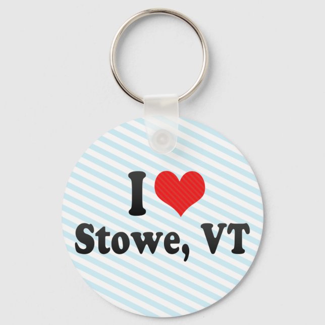 I Love Stowe, VT Keychain (Front)