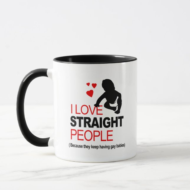 I Love Straight People Mug (Left)