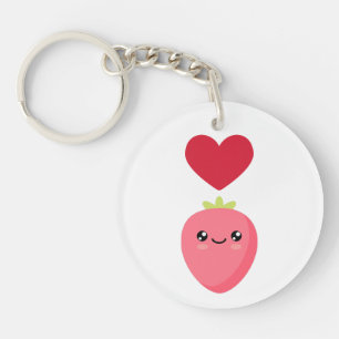 I love Strawberries Keychain
