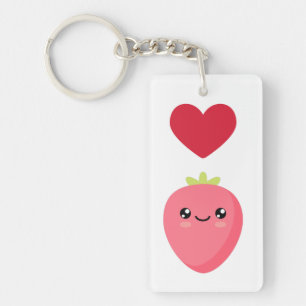 I love Strawberries Keychain