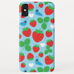 I Love Strawberries Seamless Pattern iPhone XS Max Case