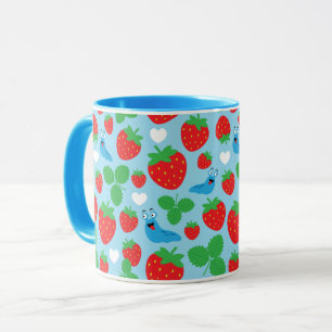 I Love Strawberries Seamless Pattern Mug