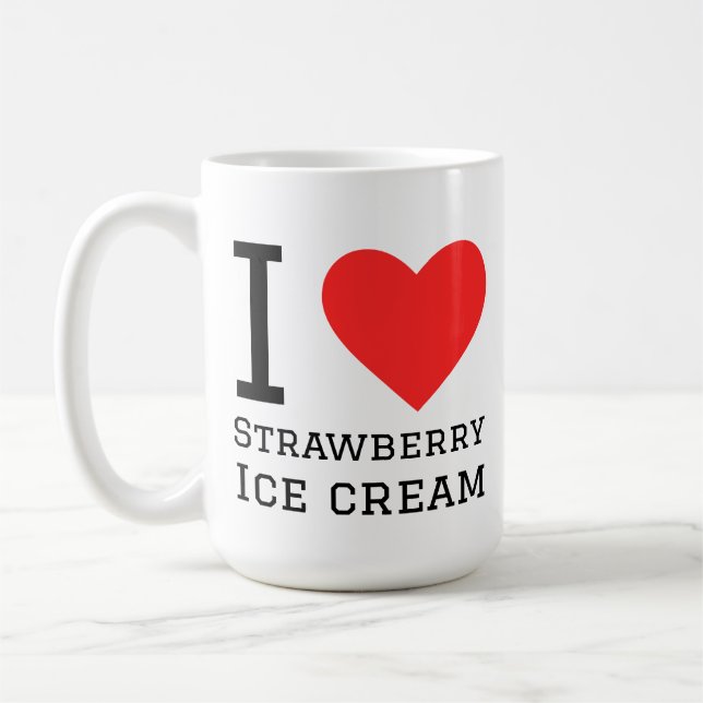 I love strawberry ice cream coffee mug (Left)