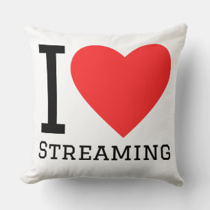 I love streaming throw pillow