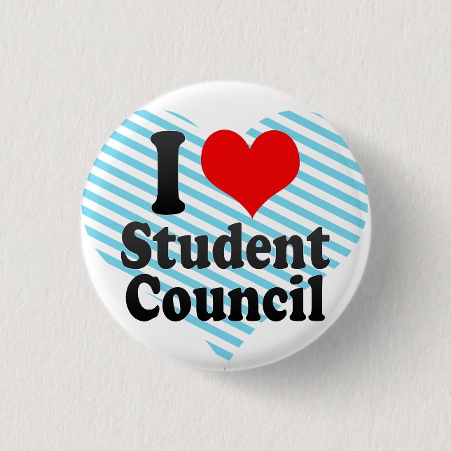 I love Student Council 1 Inch Round Button (Front)