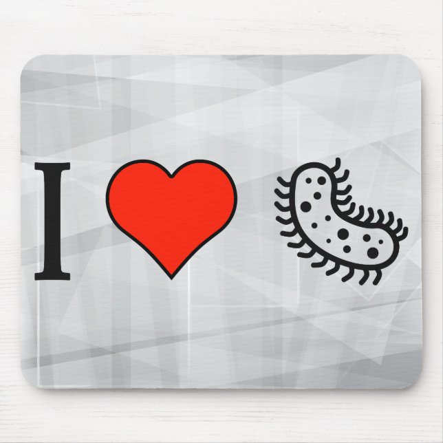 I Love Studying Bacteria Mouse Pad (Front)