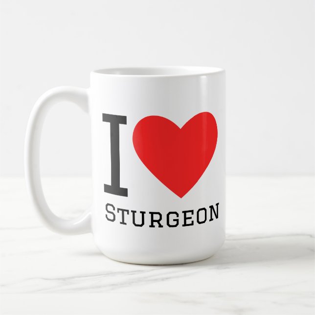 I love sturgeon coffee mug (Left)
