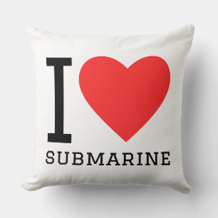 I love submarine throw pillow
