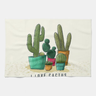 I Love Succulents Kitchen Towel
