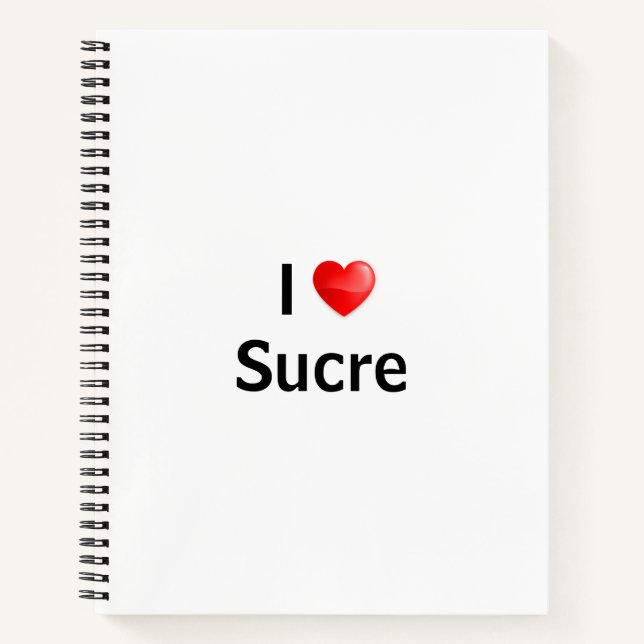 I love Sucre Notebook (Front)