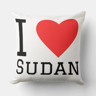 I love Sudan Throw Pillow