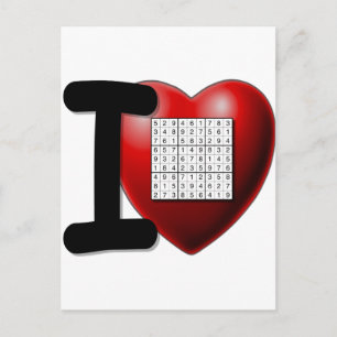 I Love Sudoku Postcard