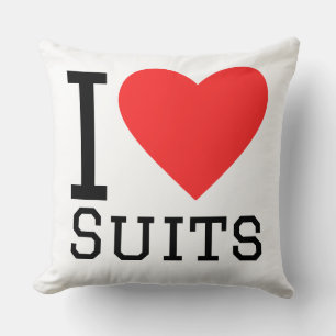 I love suits throw pillow