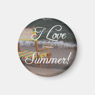 "I Love Summer" Magnet de la scène de plage