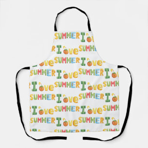 I Love Summer Text Apron
