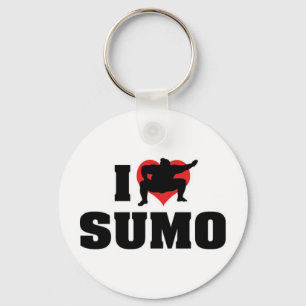 I Love Sumo Keychain