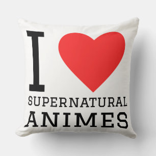 I love supernatural animes throw pillow